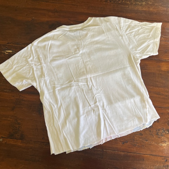 Vintage Retro Saved by the Bell Tiffani Thiessen Graphic Cropped Tee T-Shirt M - Picture 3 of 5